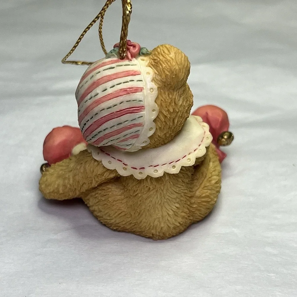 Cherished Teddies 1995 Girl Bear with‎ Doll Hanging Ornament #625434